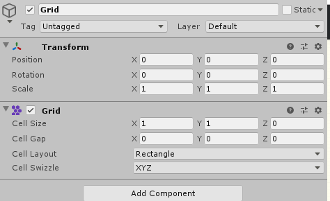 Settings of the grid