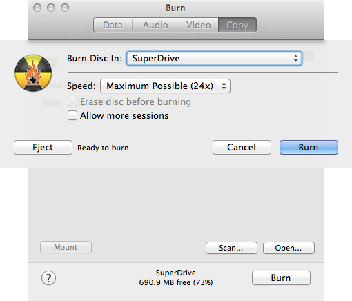 Audio CD.isoInfo - SuperDrive