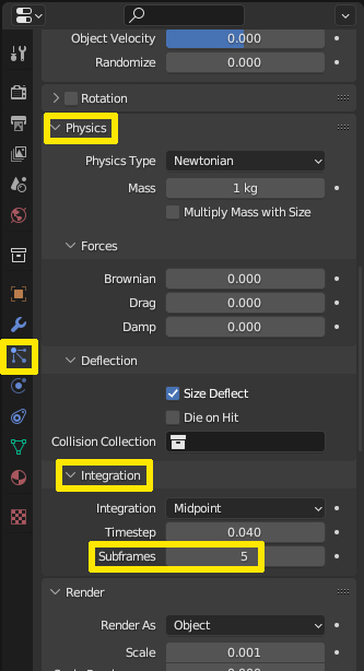 physics subframes