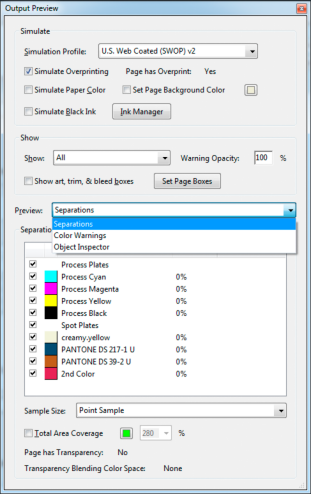 Separation process colors in Acrobat pro