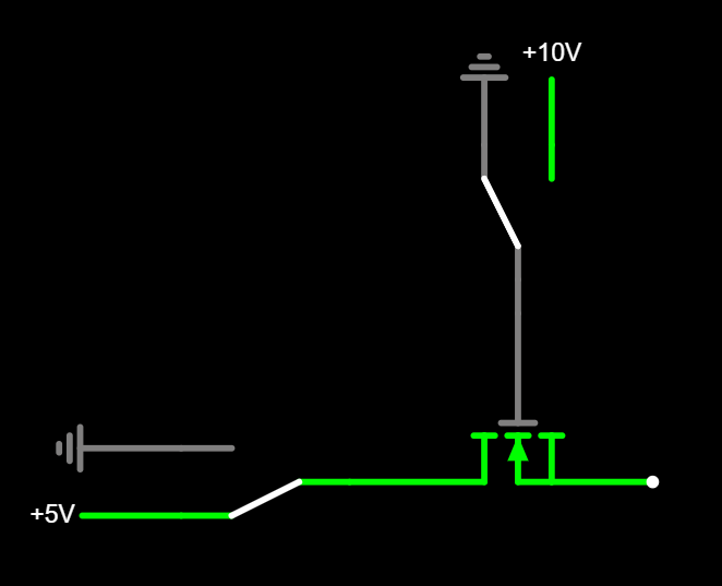 Drain is now connected to 5V