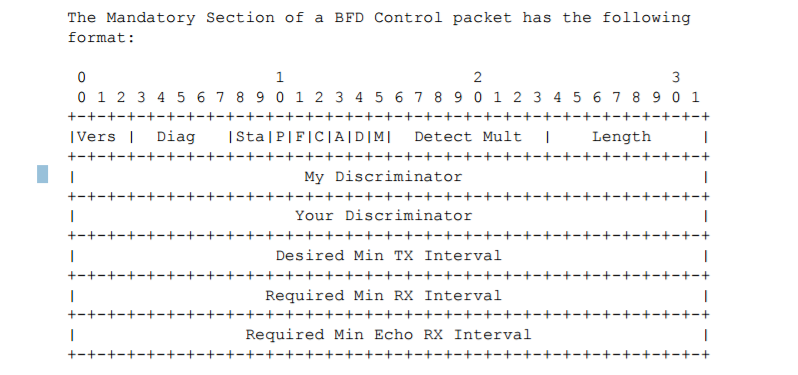 bfd packet header from rfc 5880