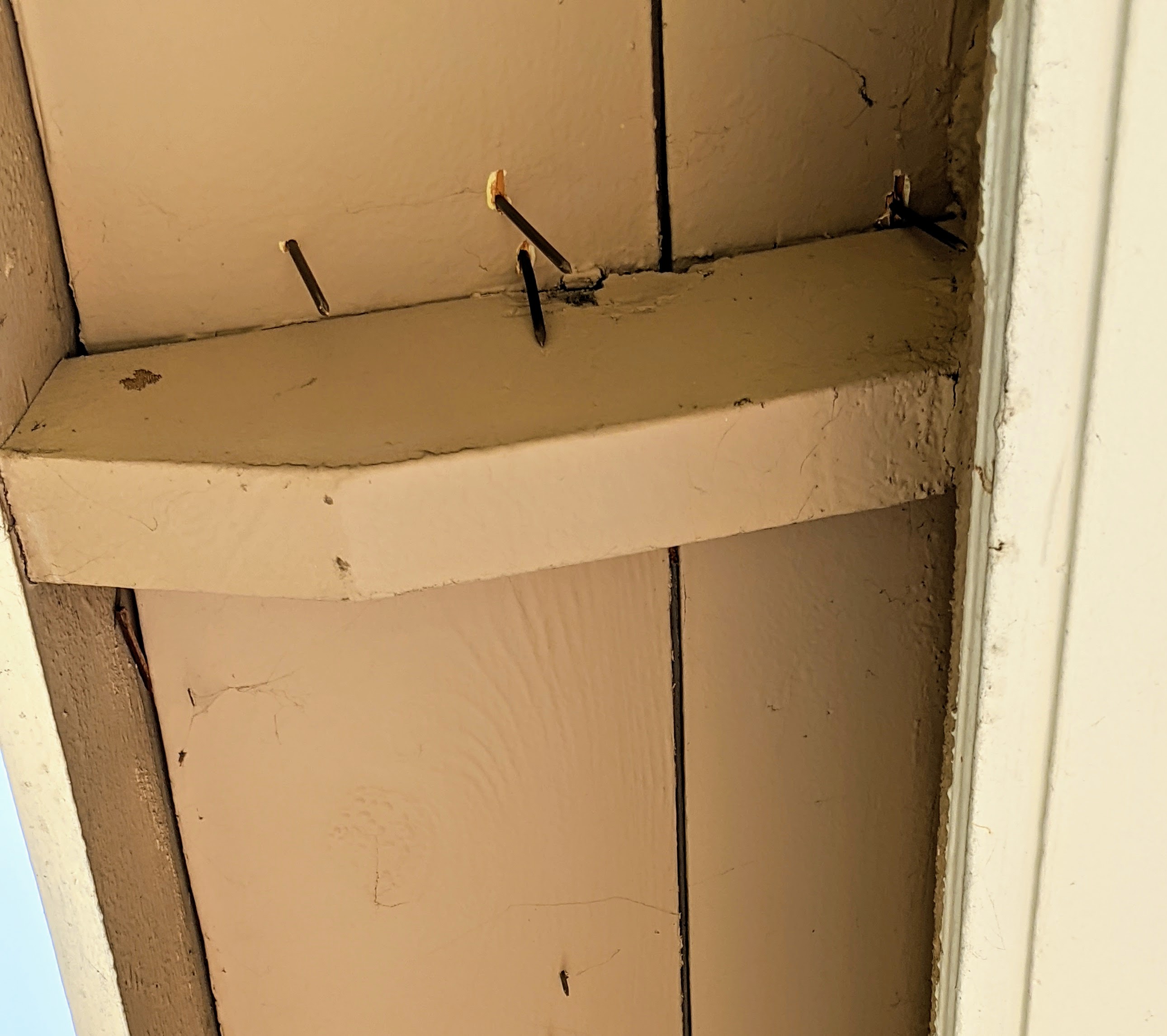 framing nail shiners under eaves