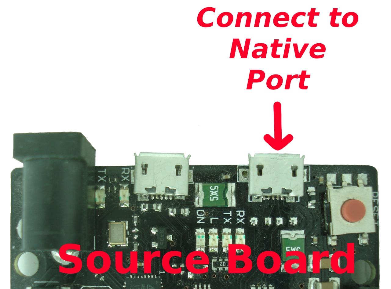 Picture indicating native USB port