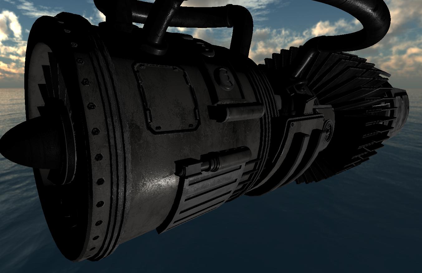 jet engine with only direct illumination