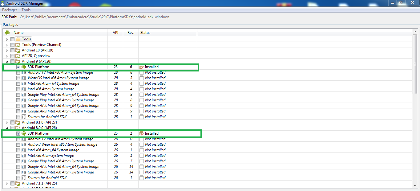 SDK Manager: Parte 2