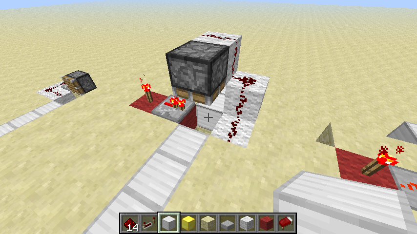 Minecraft piston push block downward