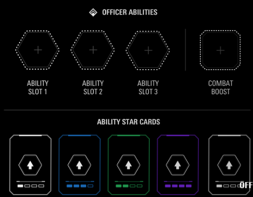 Officer abilities screen