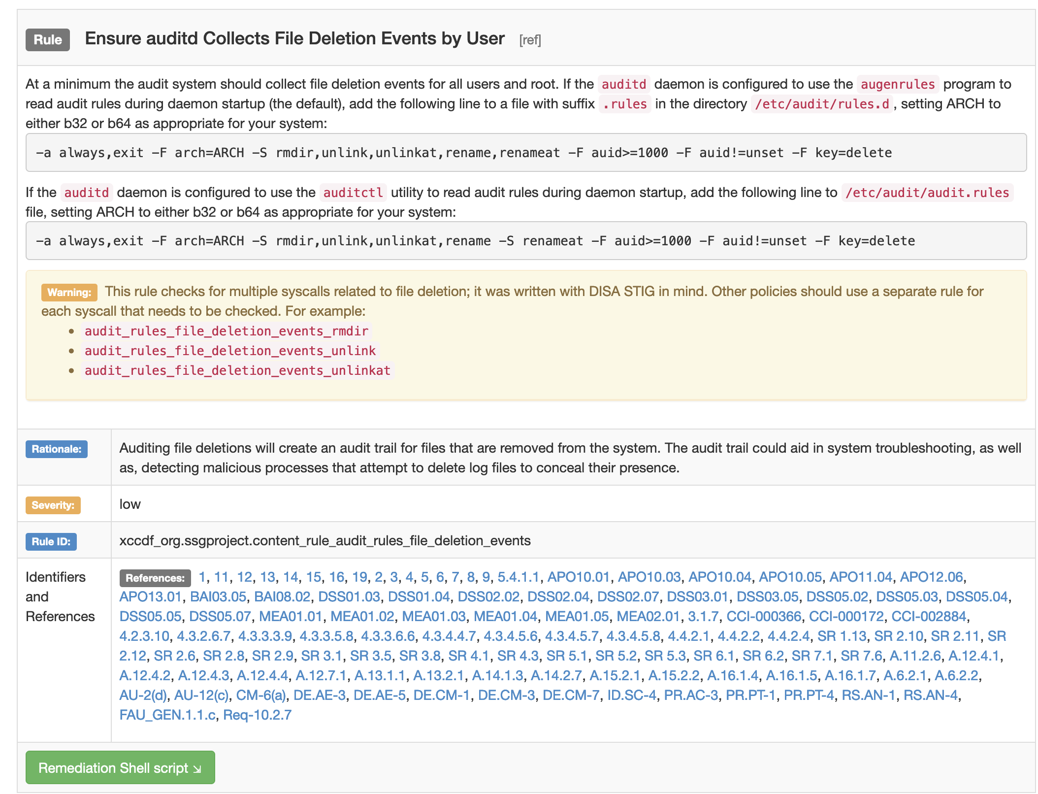 Generated profile guide