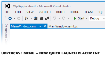 Visual Studio - All caps menu