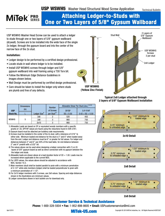 MiTek Technical Bulletin Screenshot