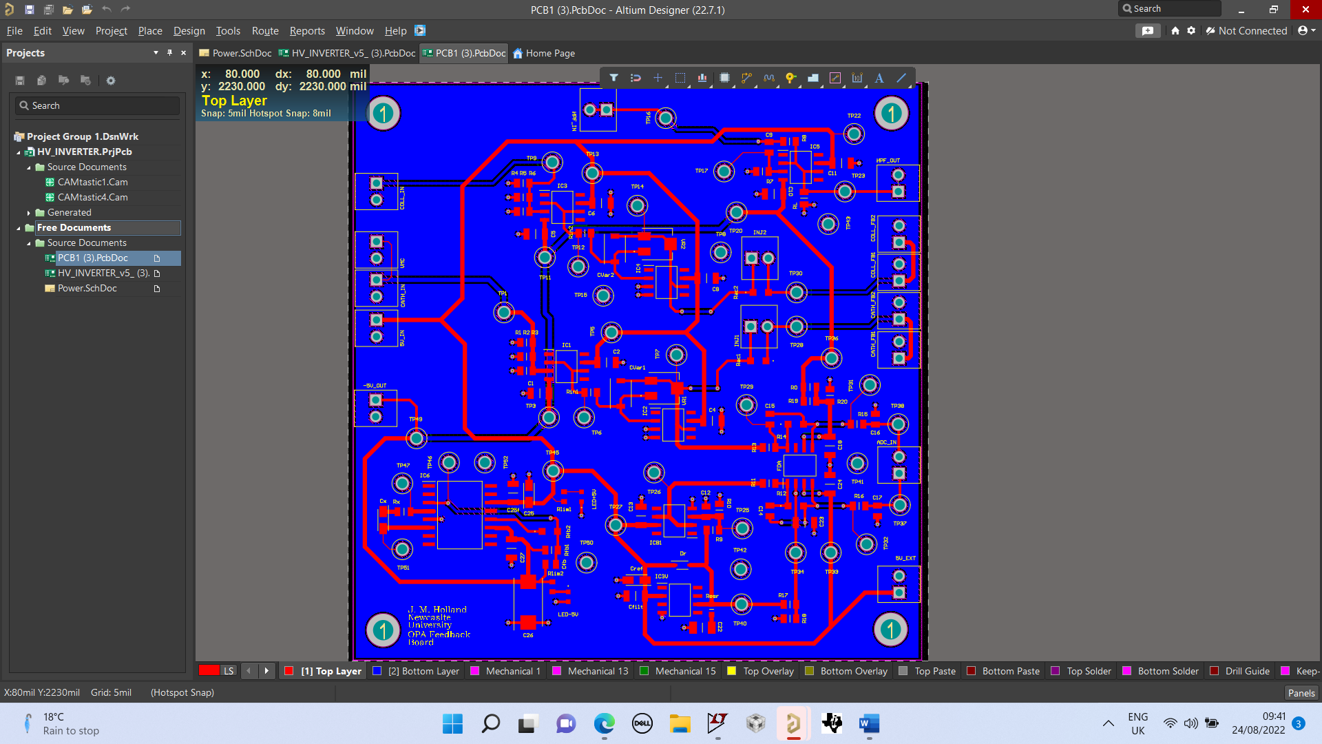 OPA Feedback Layout