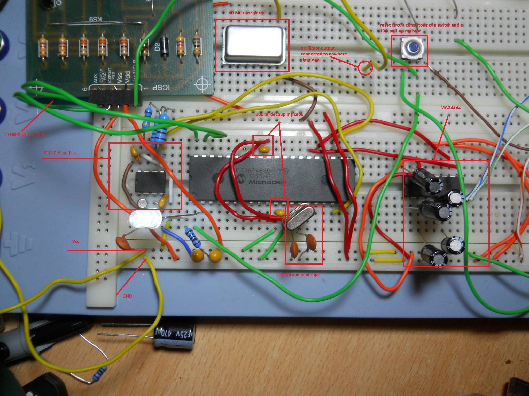 Breadboard PIC keeps resetting