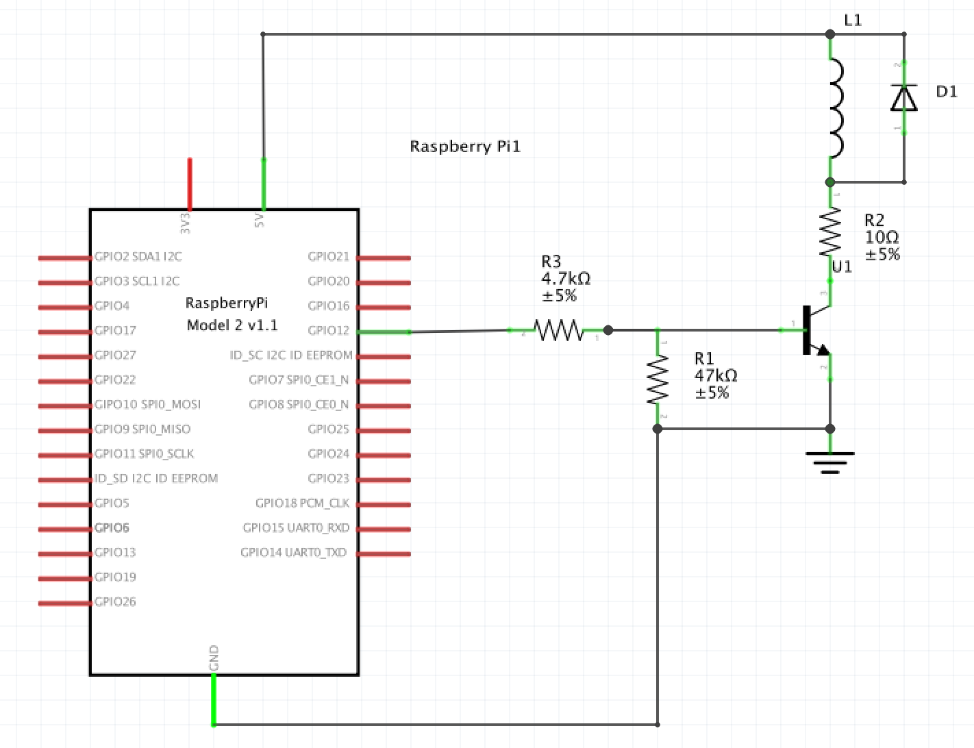 Raspberry Pi - Fan connection Schematic