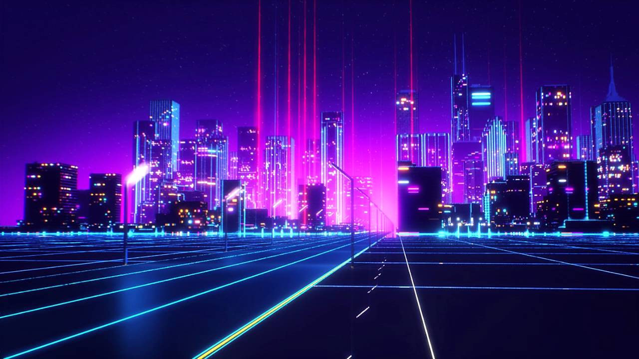 Retro Wave Skyline