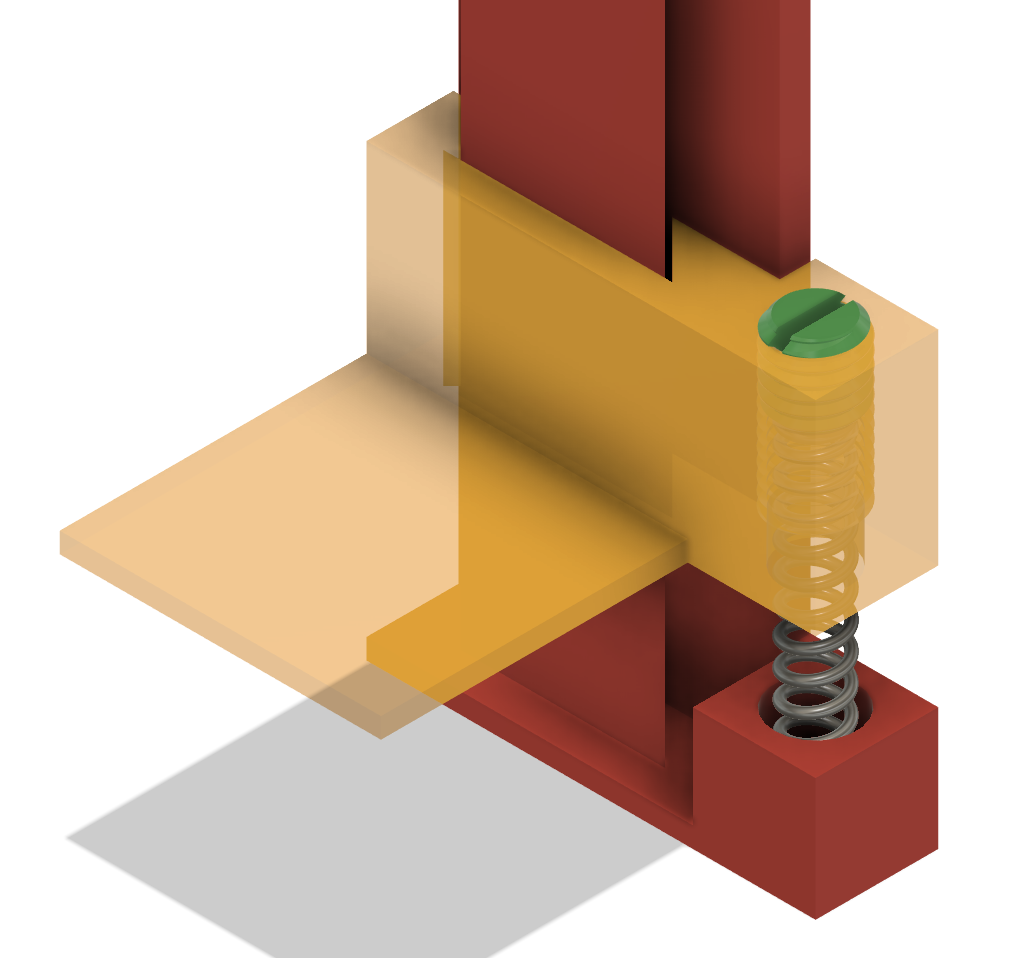 Dovetail Gantry with one compression spring