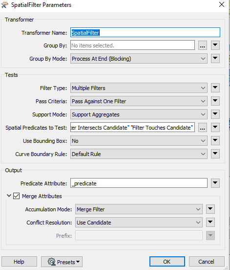 FME Spatial Filter