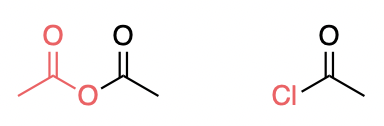 Comparison between anhydride and acyl chloride