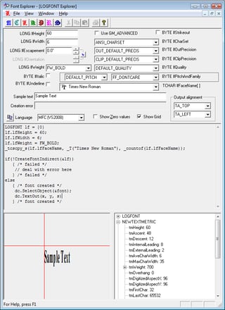 LOGFONT Explorer