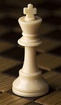 The white king chess piece