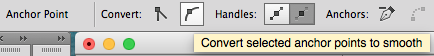 Convert Selected Anchor Points to Smooth