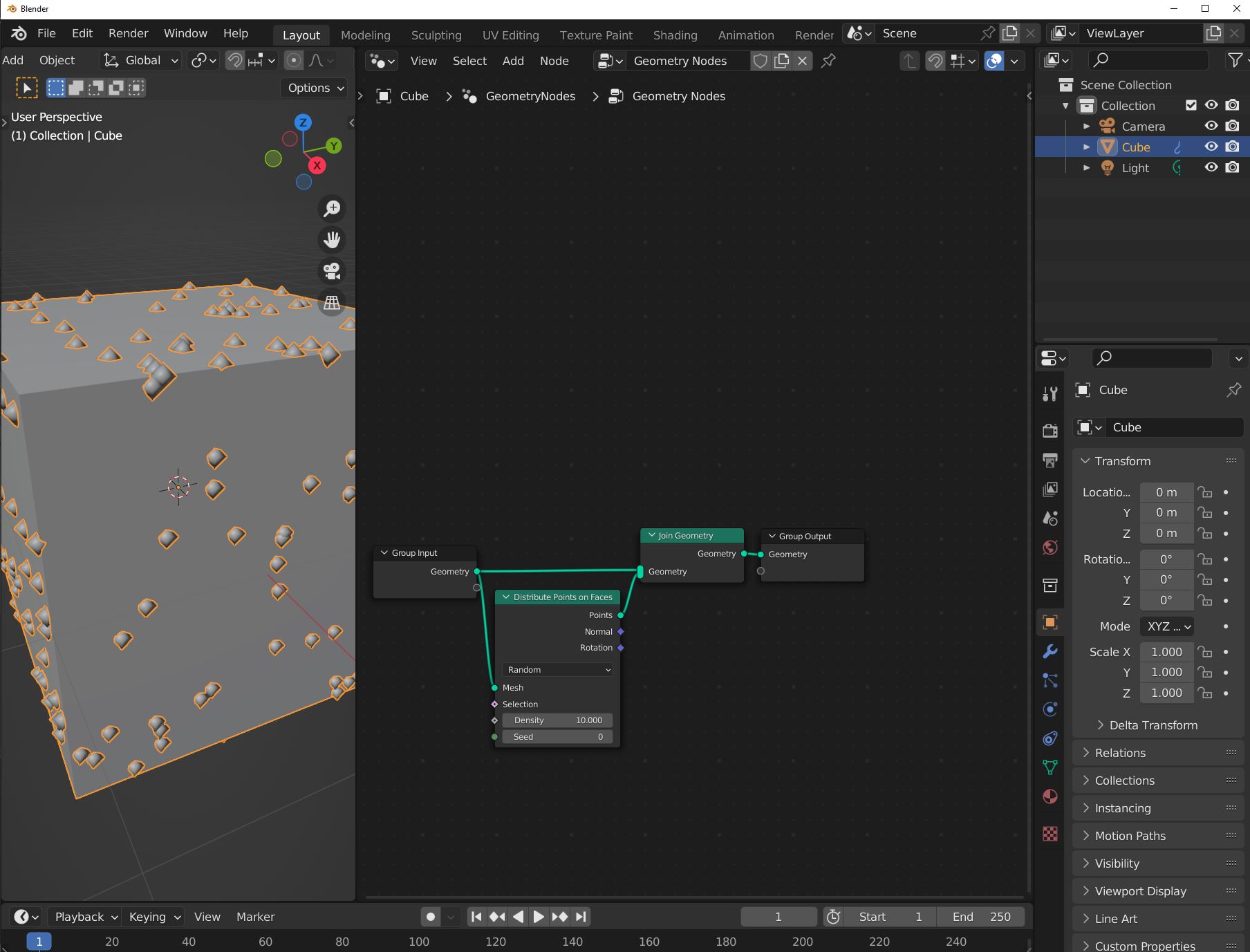 Geometry Nodes - 3.3 GN Distribute Points On Faces- Placeholder Objects ...