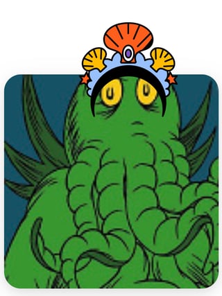 Cthulhu with seashell tiara!