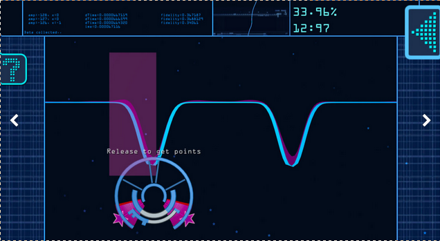 Screenshot from a Quantum Moves game