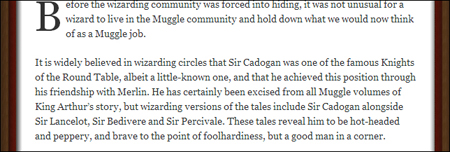 Sir Cadogan - Arthurian Legend - Pottermore - *Prisoner of Azkaban*