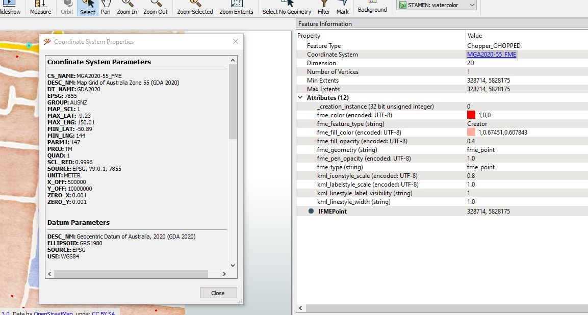 Coordinate System Parameters