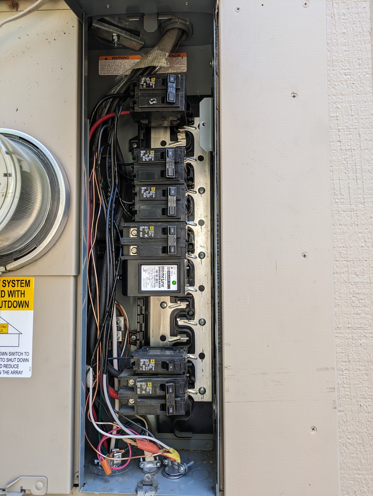 electrical panel open