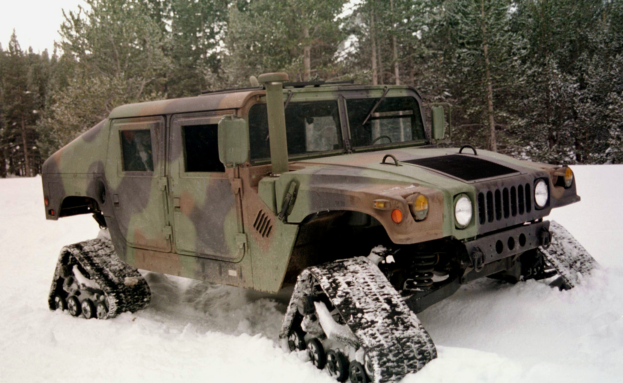 HMMV with snow treads