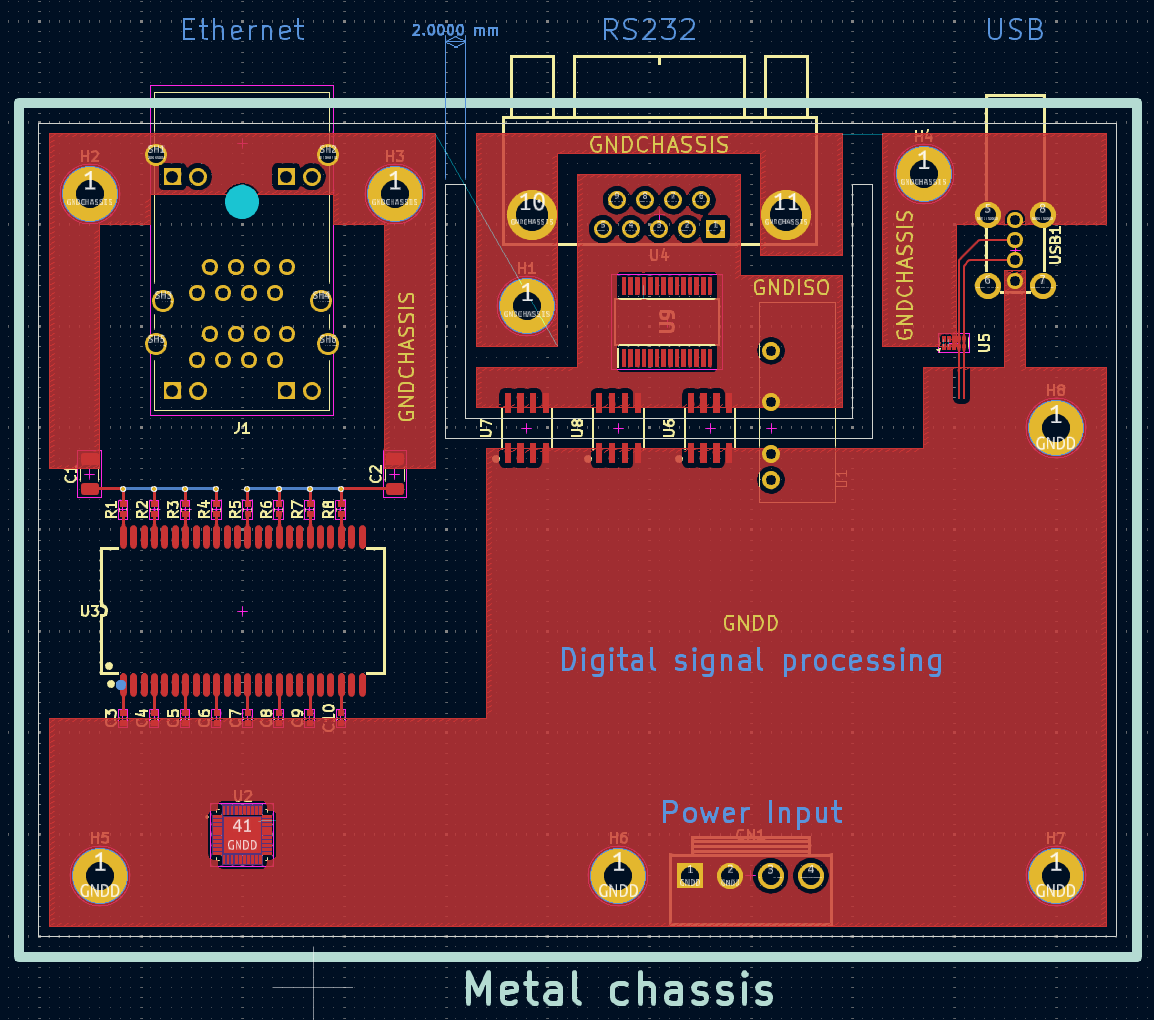 PCB board view