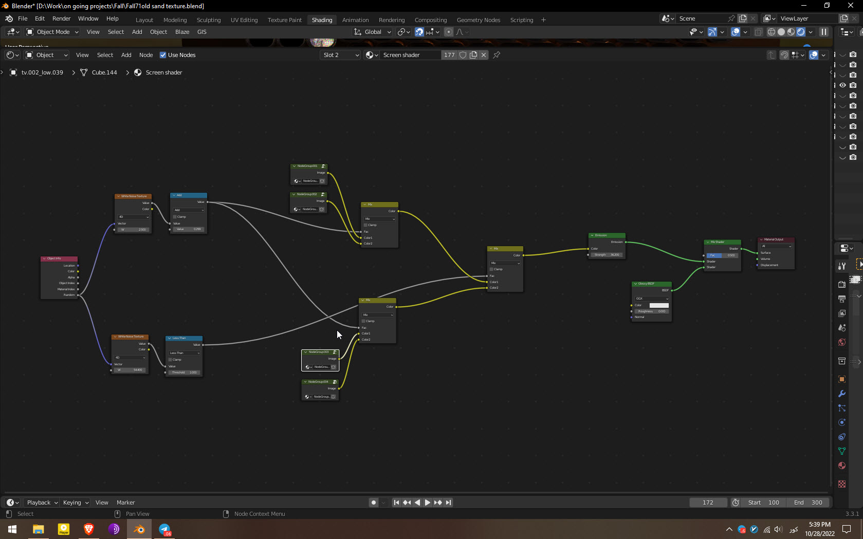 Main node with four node groups