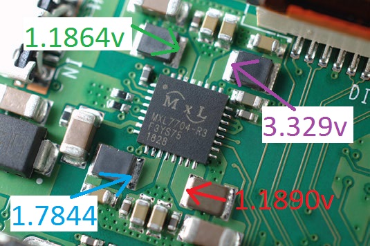 MXL7704-R3 on PCB