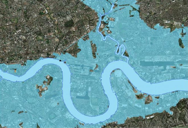 How London might be affected by flooding from the sea without the Thames Barrier