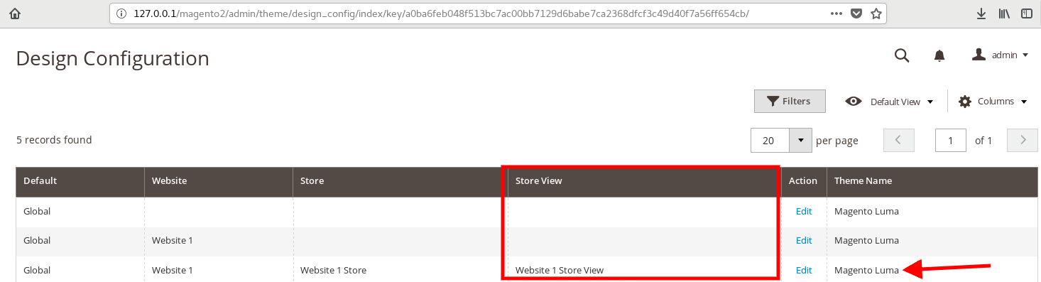 Store View Theme Settings