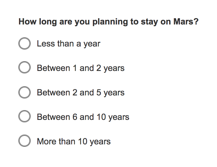 choosing a range of time