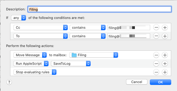 Mail.app rule dialog