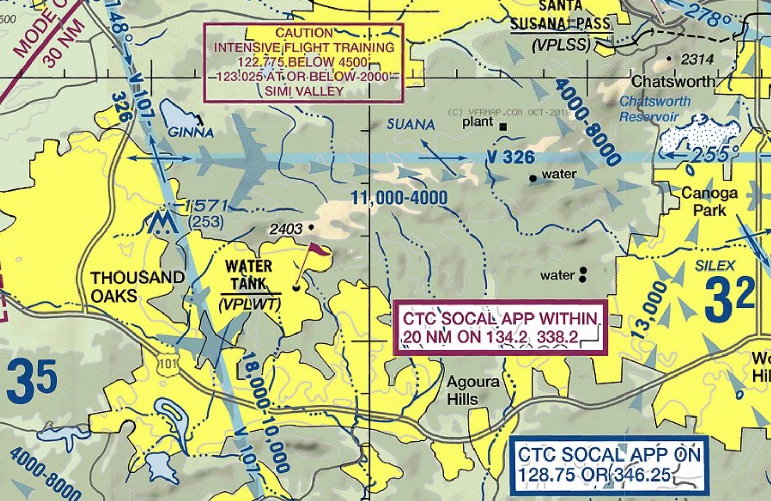 VFR Sectional for Thousand Oaks, CA