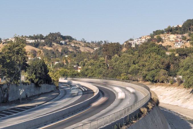 1 second exposure of moving cars.