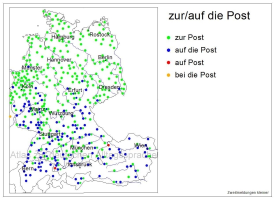 zur/auf die Post