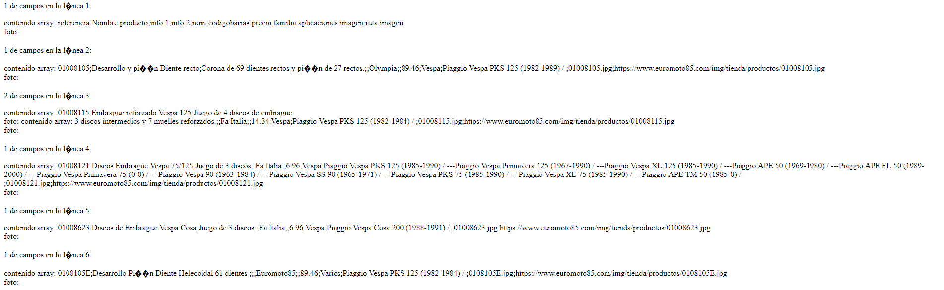 CSV y rutas .img