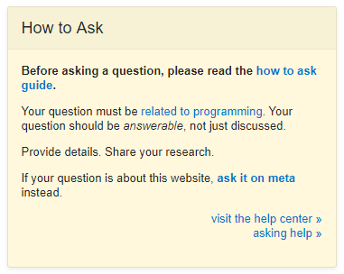 example improved how to ask box