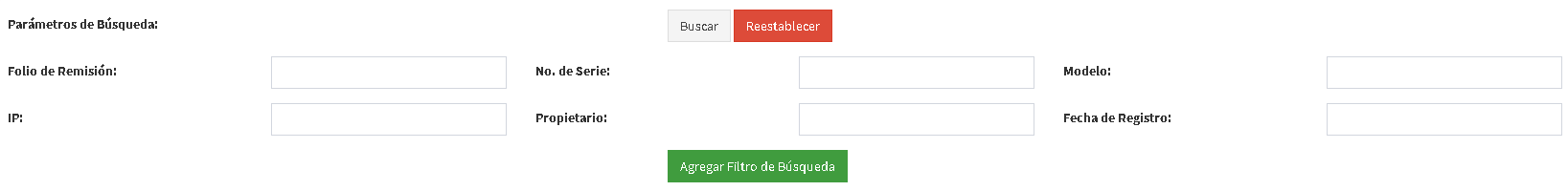 Filtros de Búsqueda