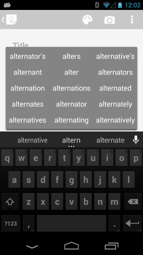 Old pop-up alternatives example (Android 4.3)