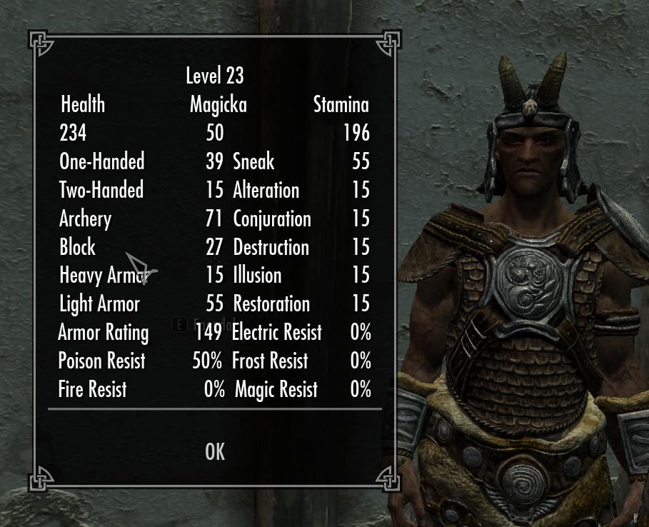 Skills/Levels for Faendal