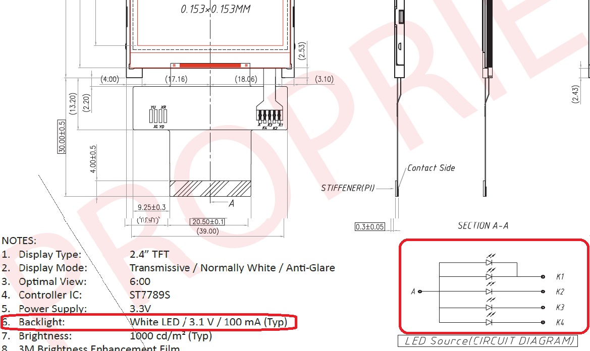 2.4" LCD TFT 