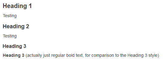 some heading appearance tests, click the link for the sandbox answer this was presented in