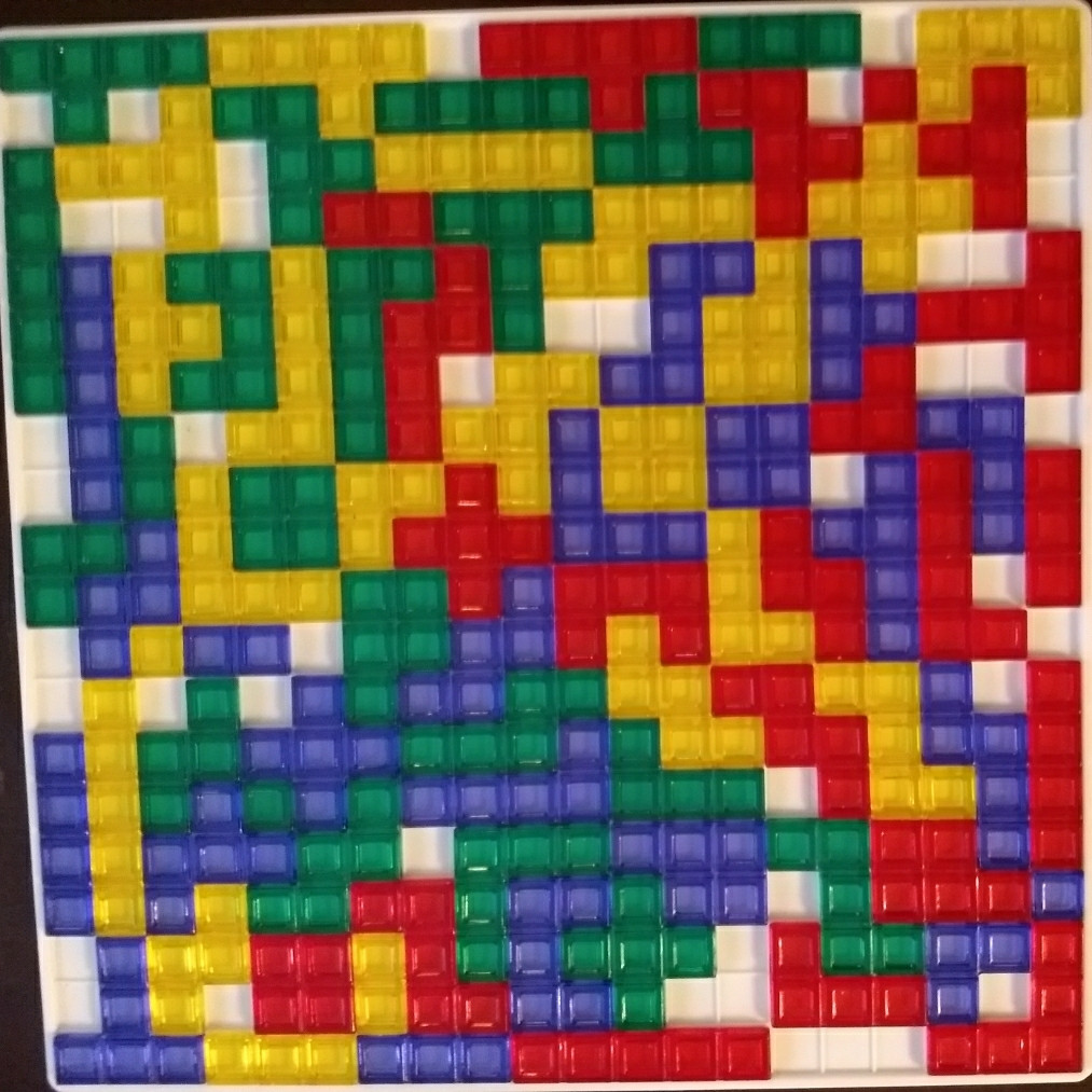 blokus game. All the pieces fit!